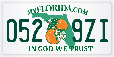 FL license plate 0529ZI