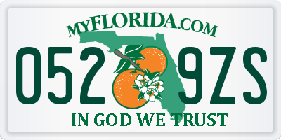 FL license plate 0529ZS