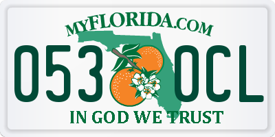 FL license plate 0530CL