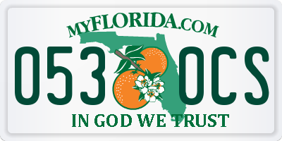 FL license plate 0530CS