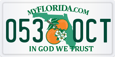 FL license plate 0530CT