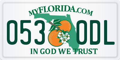 FL license plate 0530DL