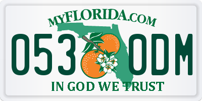 FL license plate 0530DM