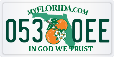 FL license plate 0530EE
