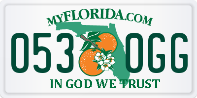 FL license plate 0530GG