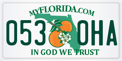 FL license plate 0530HA