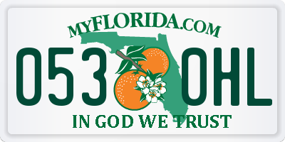 FL license plate 0530HL