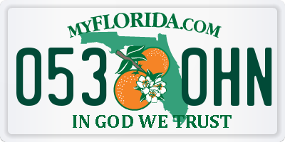 FL license plate 0530HN