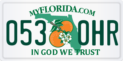 FL license plate 0530HR