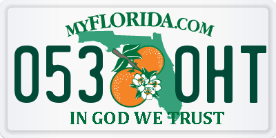FL license plate 0530HT
