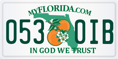 FL license plate 0530IB