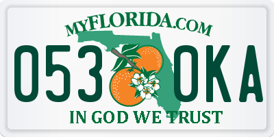 FL license plate 0530KA