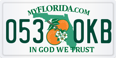 FL license plate 0530KB