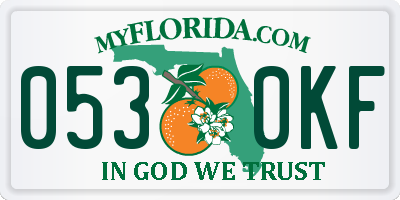 FL license plate 0530KF