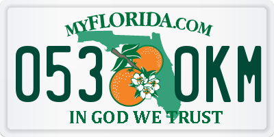 FL license plate 0530KM