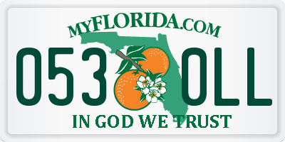 FL license plate 0530LL