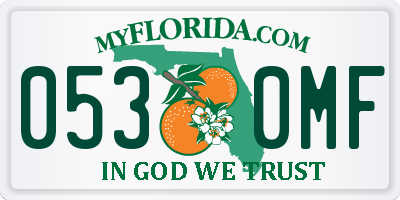 FL license plate 0530MF