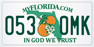 FL license plate 0530MK