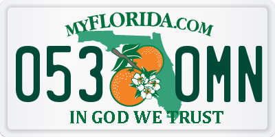 FL license plate 0530MN