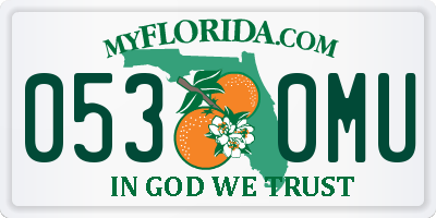 FL license plate 0530MU