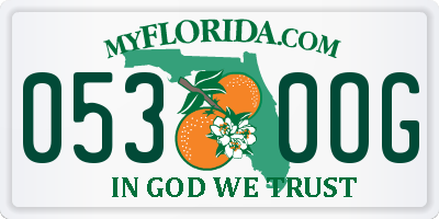 FL license plate 0530OG