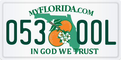 FL license plate 0530OL