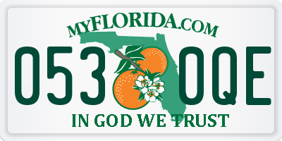FL license plate 0530QE