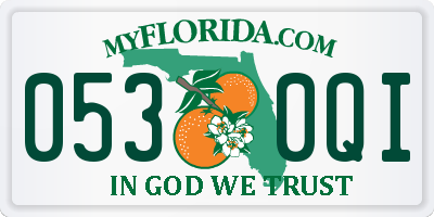 FL license plate 0530QI
