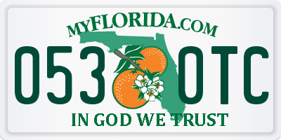 FL license plate 0530TC