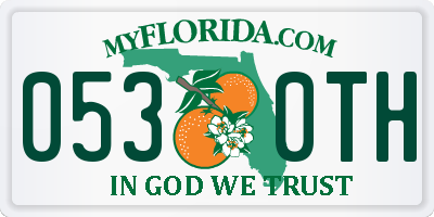 FL license plate 0530TH