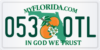 FL license plate 0530TL