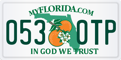 FL license plate 0530TP