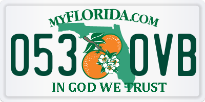 FL license plate 0530VB