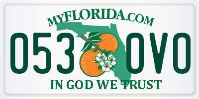 FL license plate 0530VO