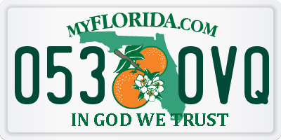 FL license plate 0530VQ