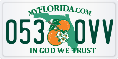 FL license plate 0530VV