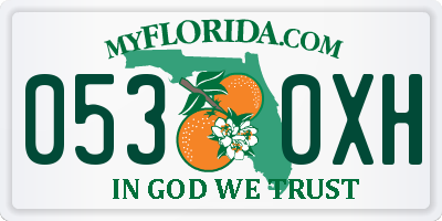 FL license plate 0530XH
