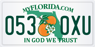 FL license plate 0530XU