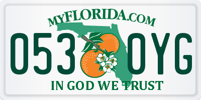 FL license plate 0530YG