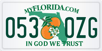FL license plate 0530ZG
