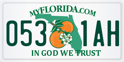 FL license plate 0531AH
