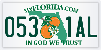 FL license plate 0531AL