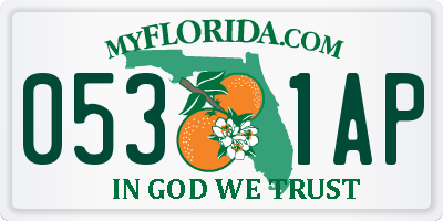 FL license plate 0531AP