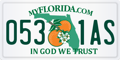 FL license plate 0531AS