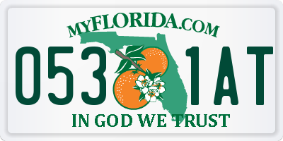 FL license plate 0531AT