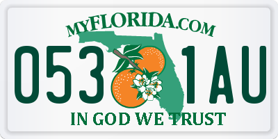 FL license plate 0531AU