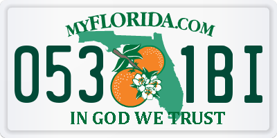 FL license plate 0531BI