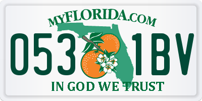 FL license plate 0531BV