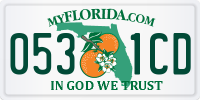 FL license plate 0531CD