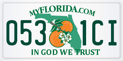 FL license plate 0531CI